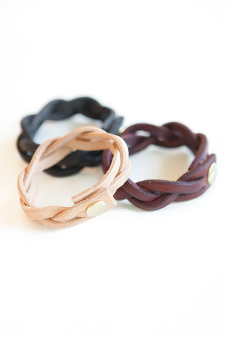 Solid Mfg. Co Braided Leather Bracelet