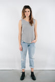 Alternative Apparel Grey Cap Sleeve Crew