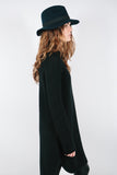 Black Wool Floppy Fedora Hat