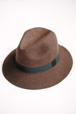 Brown Wool Fedora Hat