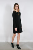 BLQ Black Flowy Long Sleeve Dress