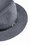 Charcoal Wide Brim Buckle Hat