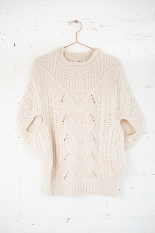 LA Cable Stitch Poncho Sweater